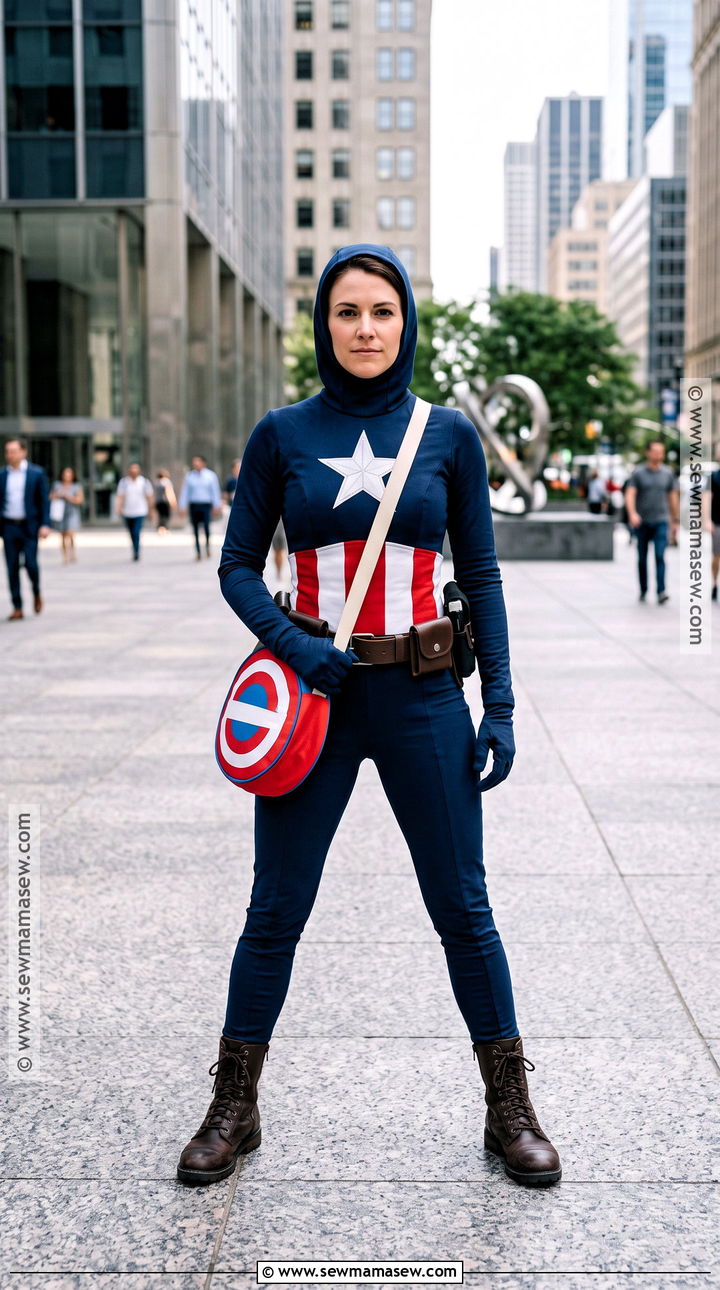 Captain America Costume With Star Emblem - 30 super hero costume ideas