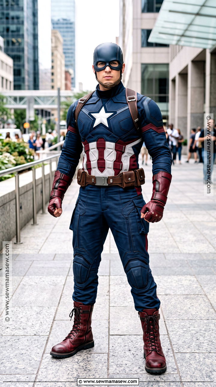 Captain America Costume With Star Uniform - 30 avengers costumes