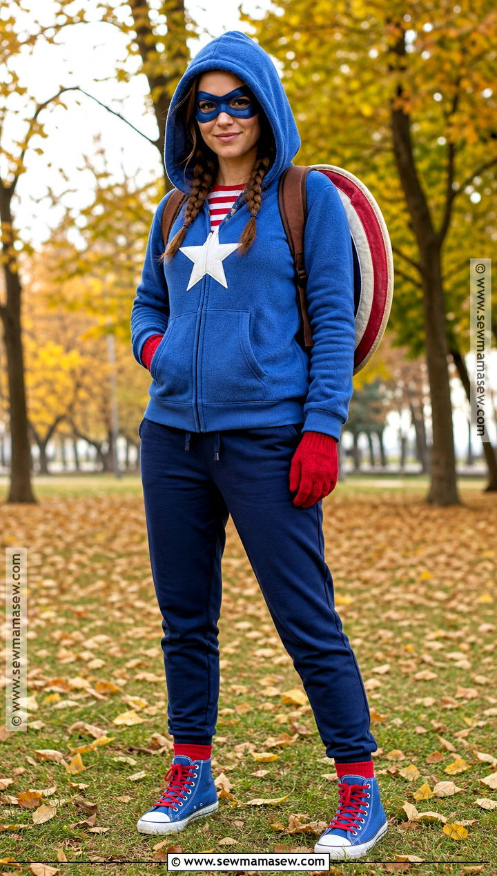 Captain America Hoodie Costume - 30 Captain America Costume Ideas for Women