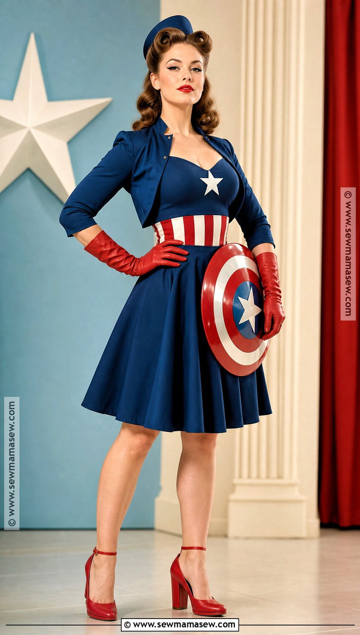 Captain America Pin Up Costume - 30 Captain America Costume Ideas for Women