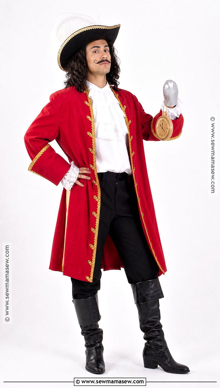 Captain Hook Costume With Red Coat - 45 world book day costumes