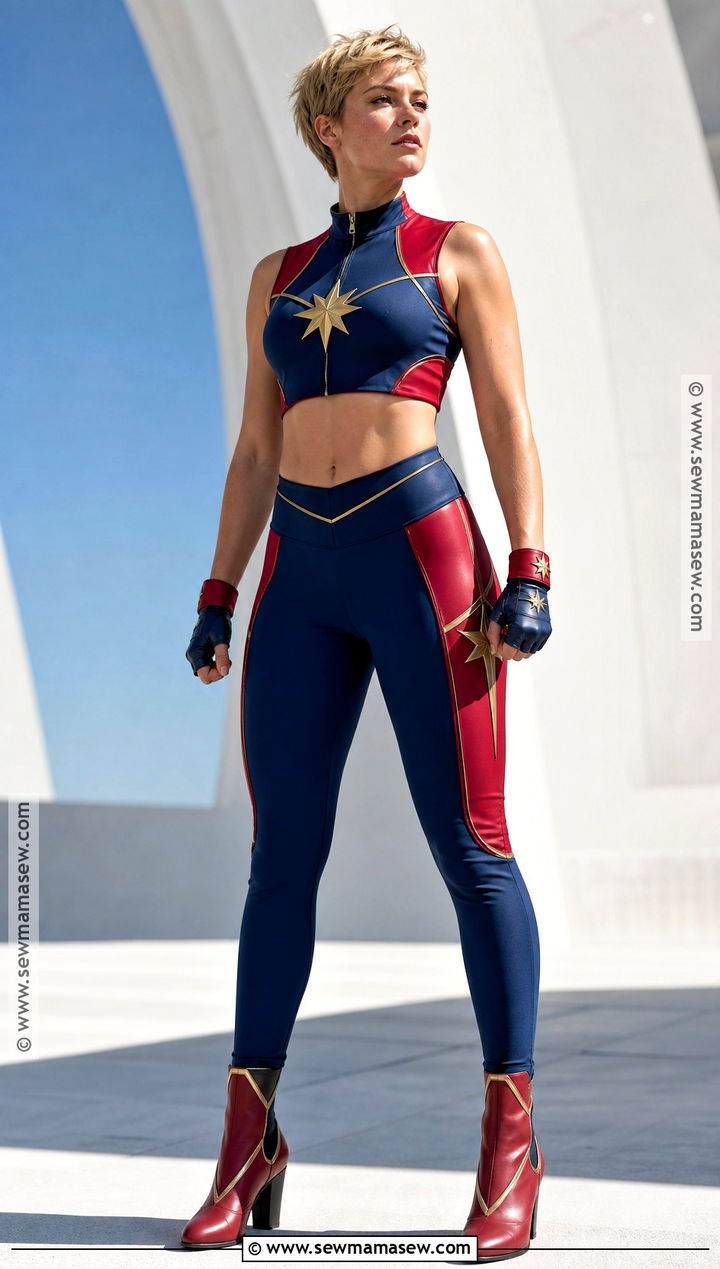 Captain Marvel Costume - 35 short hair halloween costumes for women