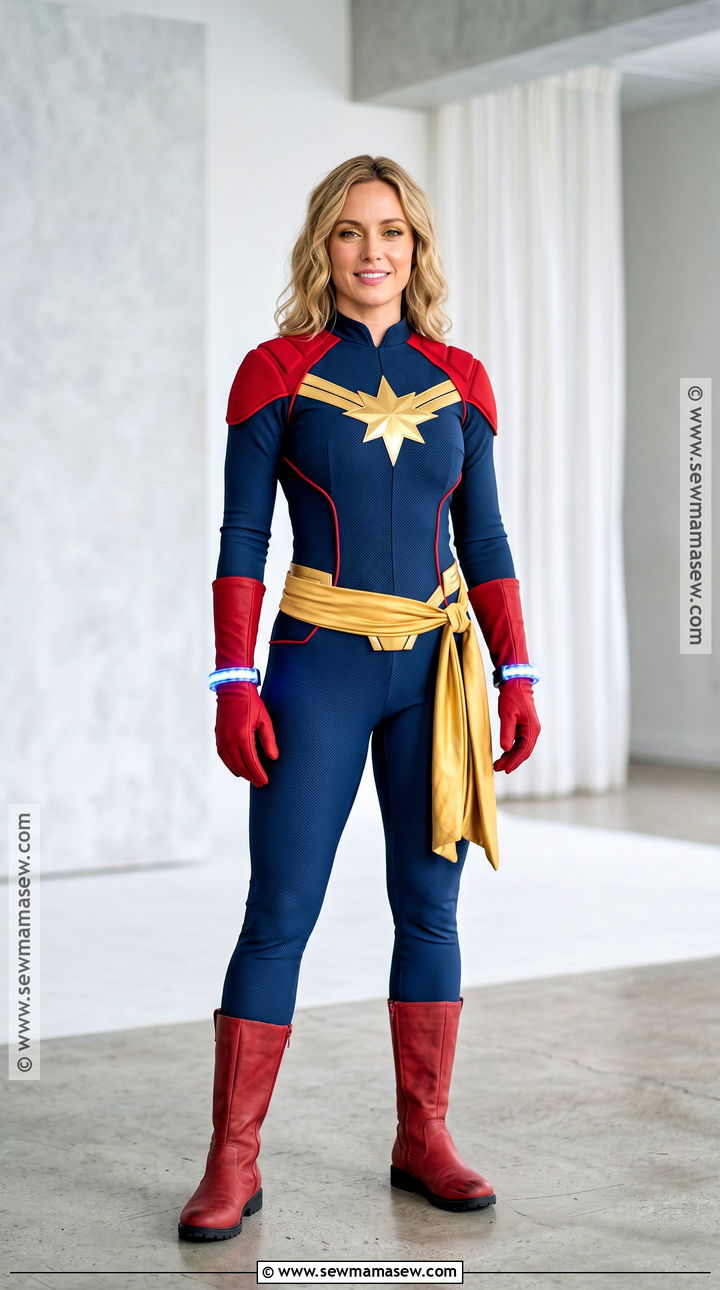 Captain Marvel Costume With Gold Star - 30 marvel costume ideas