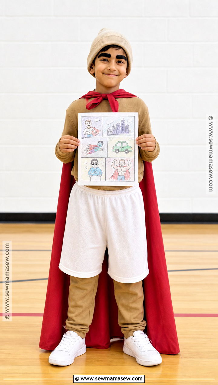 Captain Underpants Costume With Red Cape - 30 book character dress up day ideas