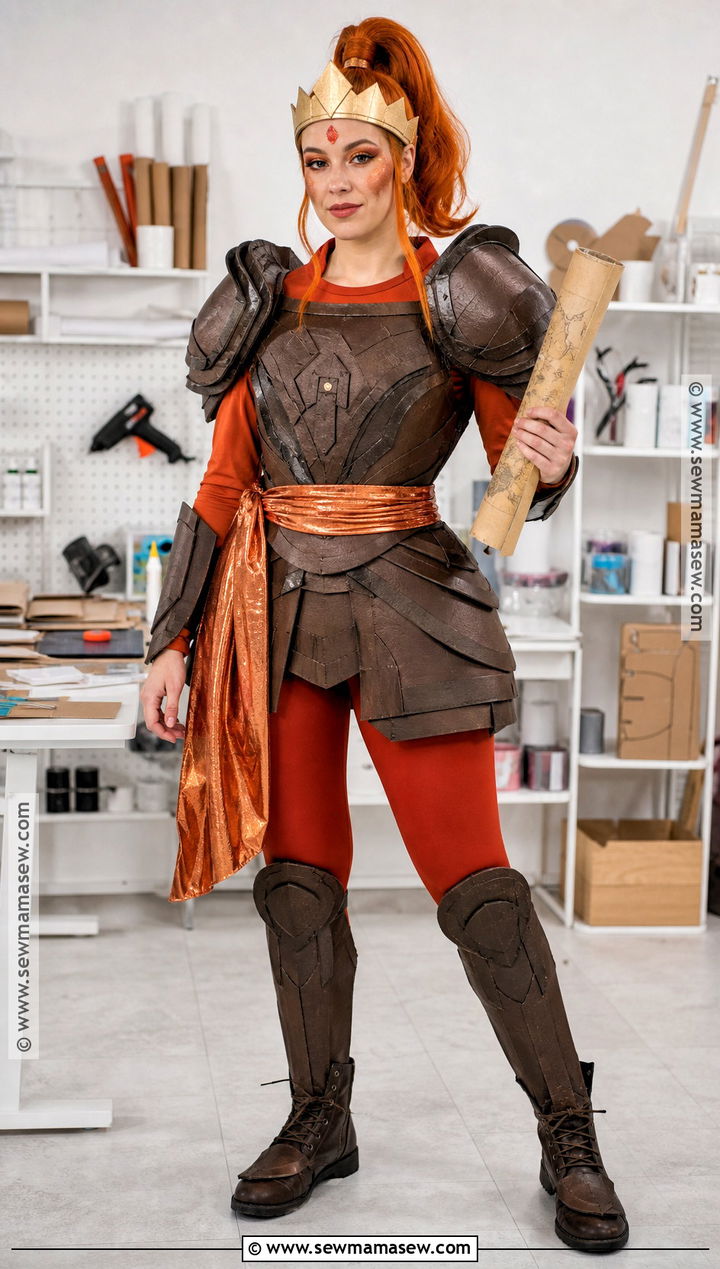 Cardboard Armor Flame Princess Costume - 30 flame princess costume ideas