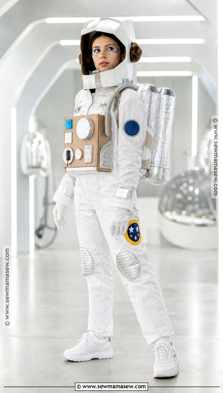 Cardboard Astronaut Recycled Costume - 30 Recycled Costume Ideas