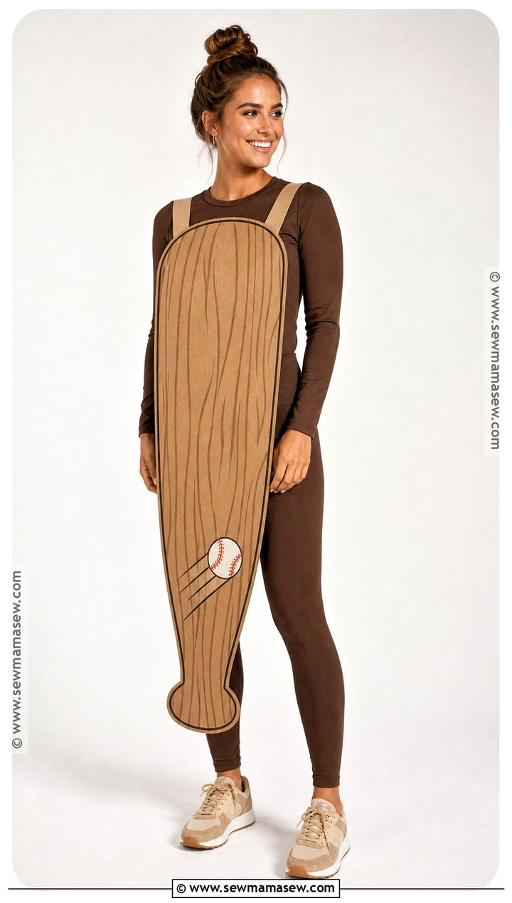 Cardboard Baseball Bat Costume - 30 baseball costume ideas