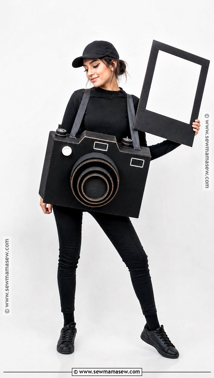 Cardboard Camera Recycled Costume - 30 Recycled Costume Ideas