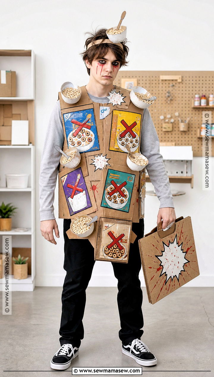 Cardboard Cereal Killer Costume - 35 cereal killer costume ideas