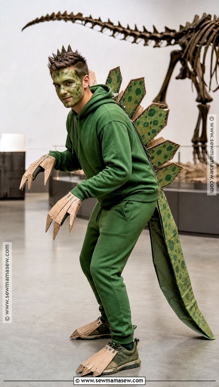 Cardboard Dinosaur Costume - 30 recycled costume ideas for men