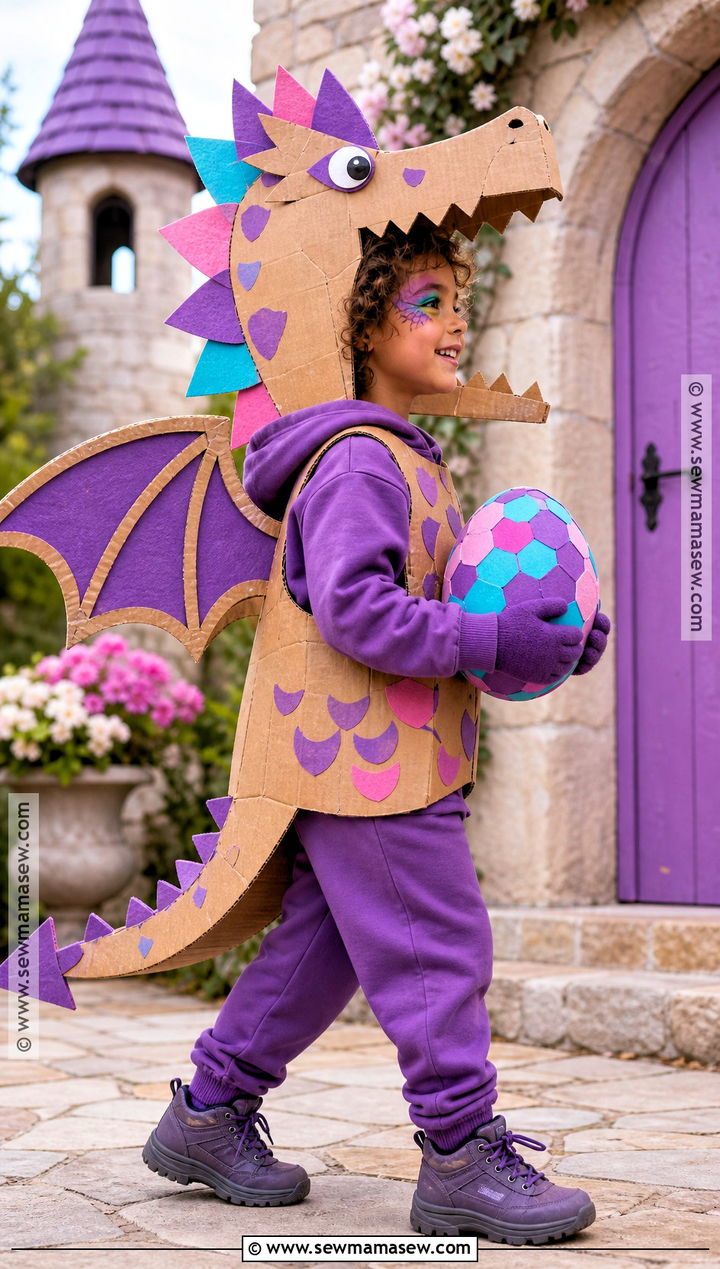 Cardboard Dragon Kids Costume - 40 unique halloween costume ideas