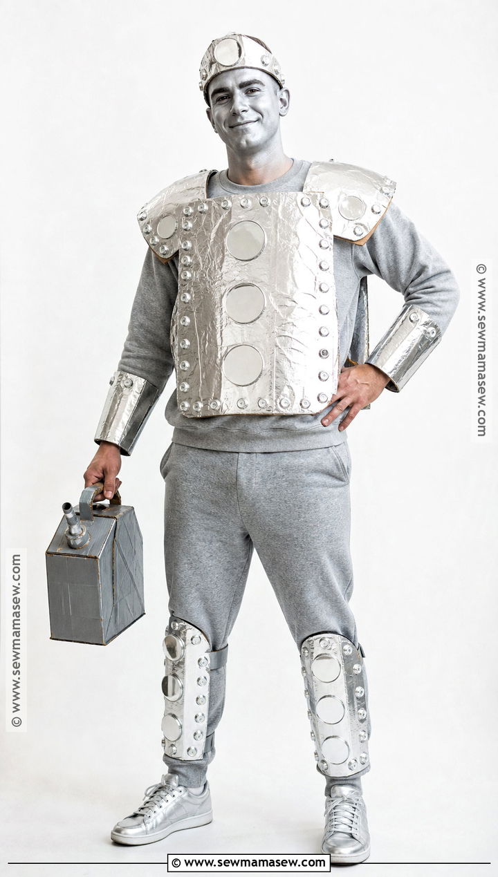 Cardboard Metal Man Costume - 30 recycled costume ideas for men