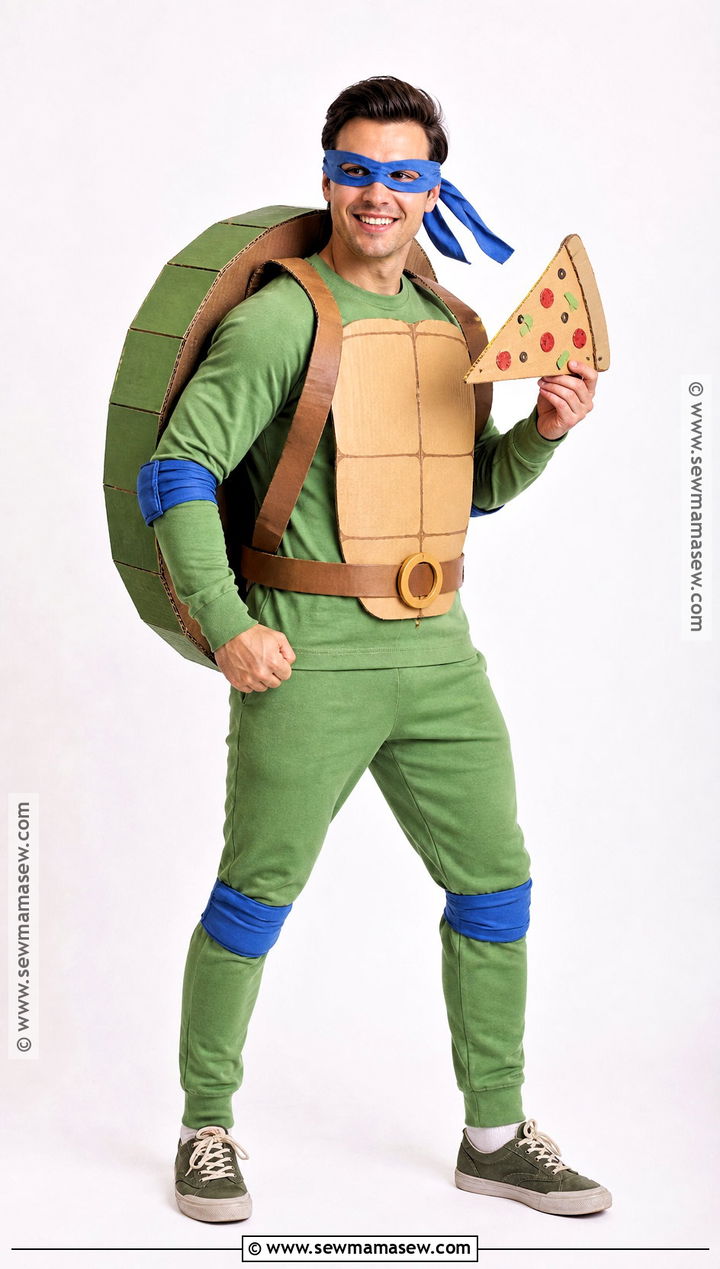 Cardboard Ninja Turtle Costume - 30 ninja turtle halloween costume ideas