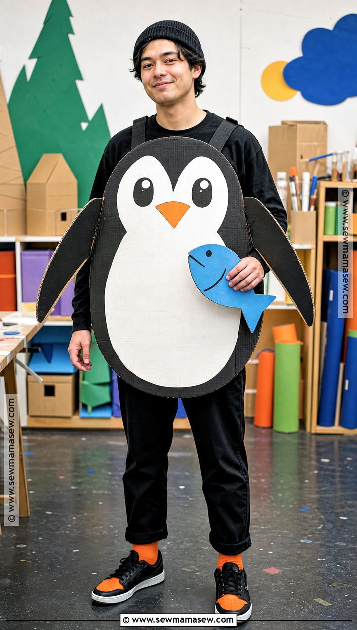 Cardboard Penguin Costume - 35 penguin costume ideas
