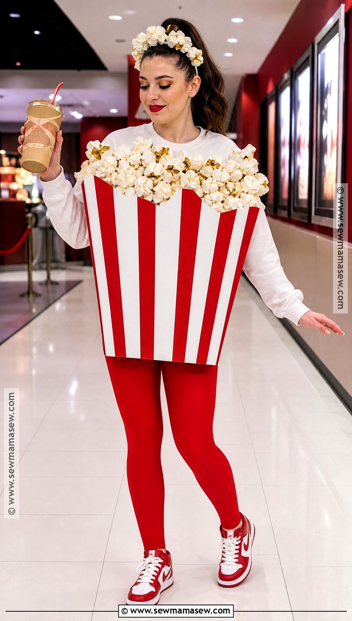 Cardboard Popcorn Box Recycled Costume - 30 Recycled Costume Ideas