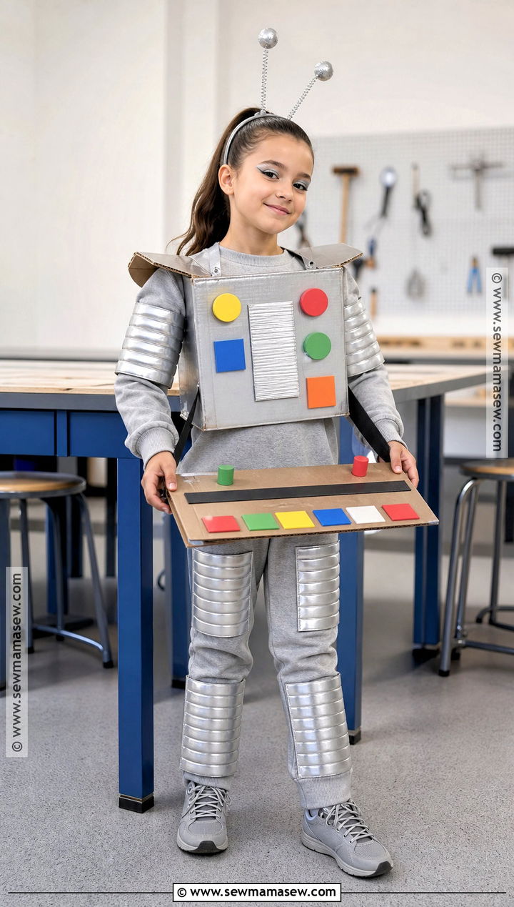 Cardboard Robot Costume - 30 Easy Halloween Costumes For School