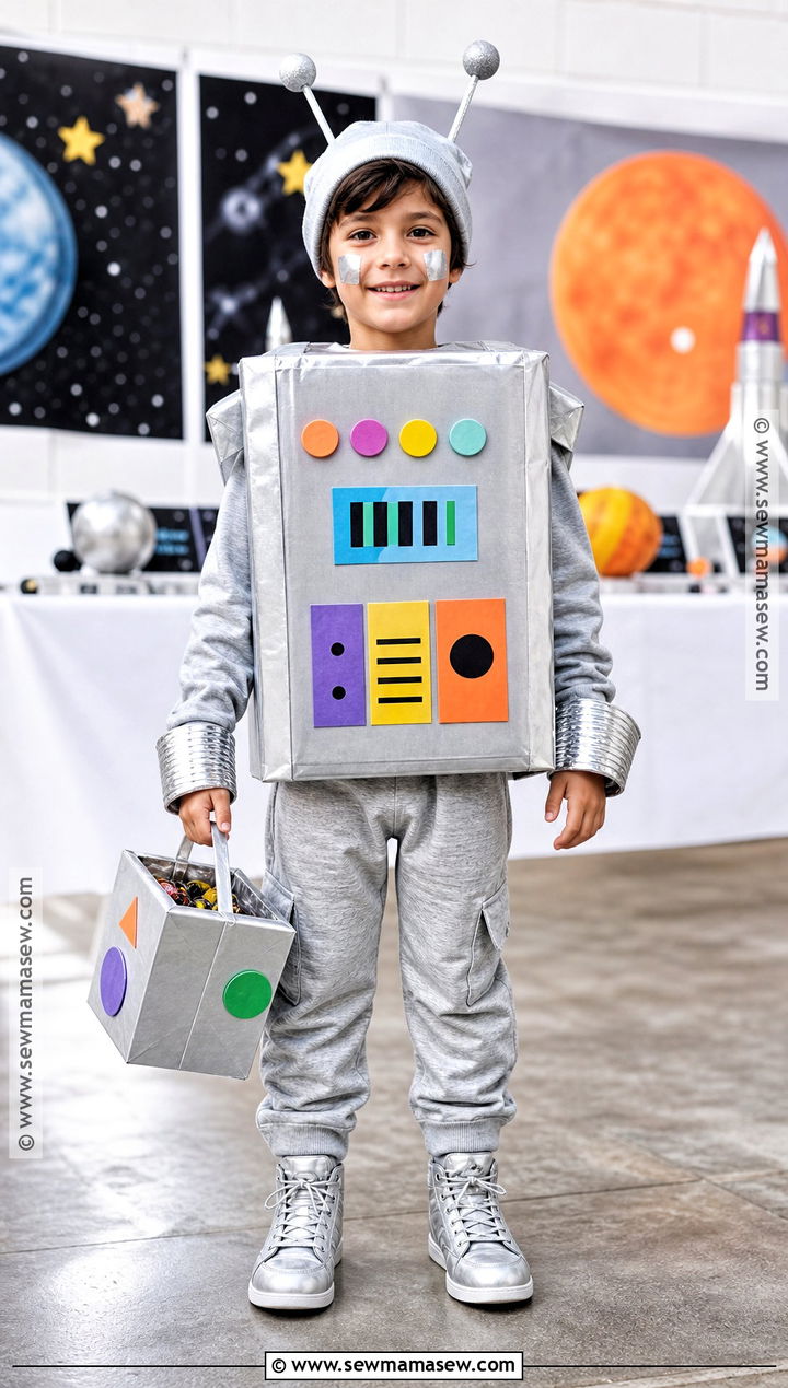 Cardboard Robot Kids Costume - 35 halloween kids costumes