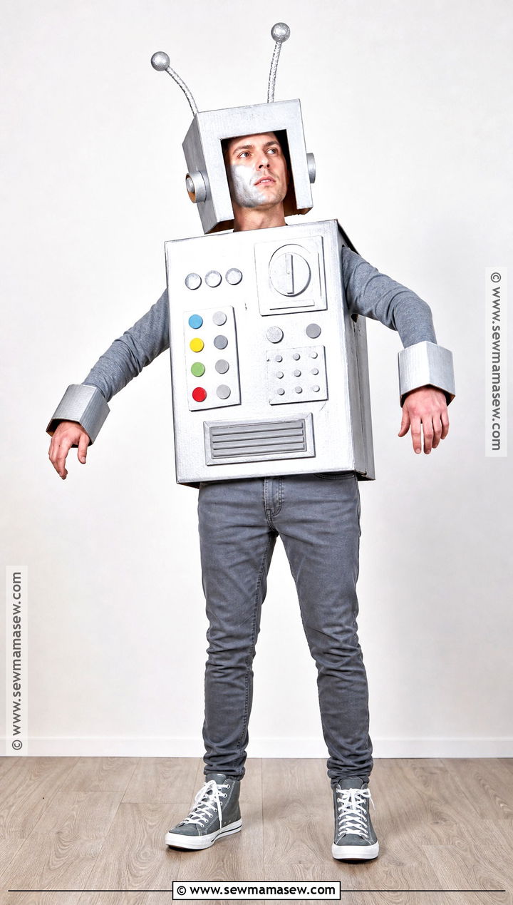 Cardboard Robot Recycled Costume - 30 Recycled Costume Ideas