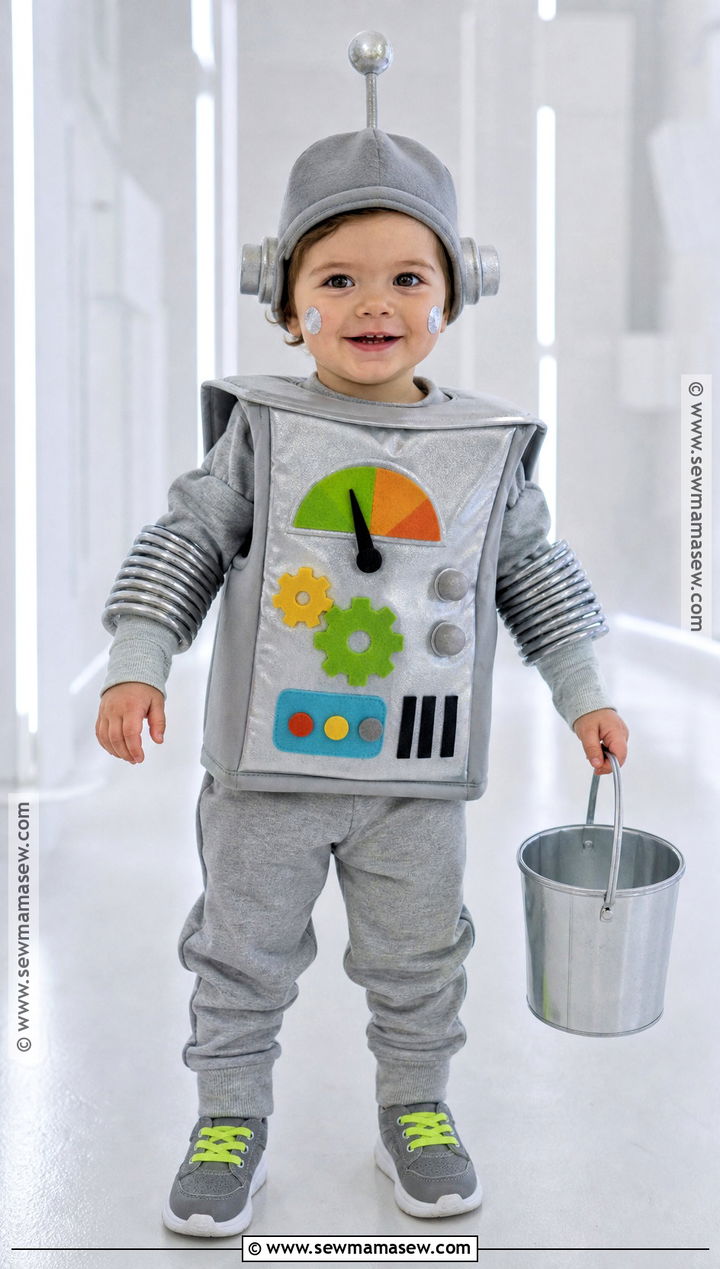 Cardboard Robot Toddler Costume - 45 toddler halloween costumes