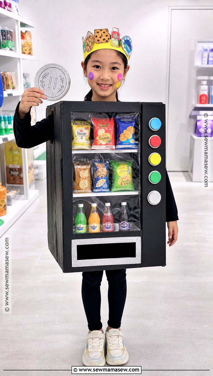 Cardboard Vending Machine Costume - 35 recycled costumes for kids