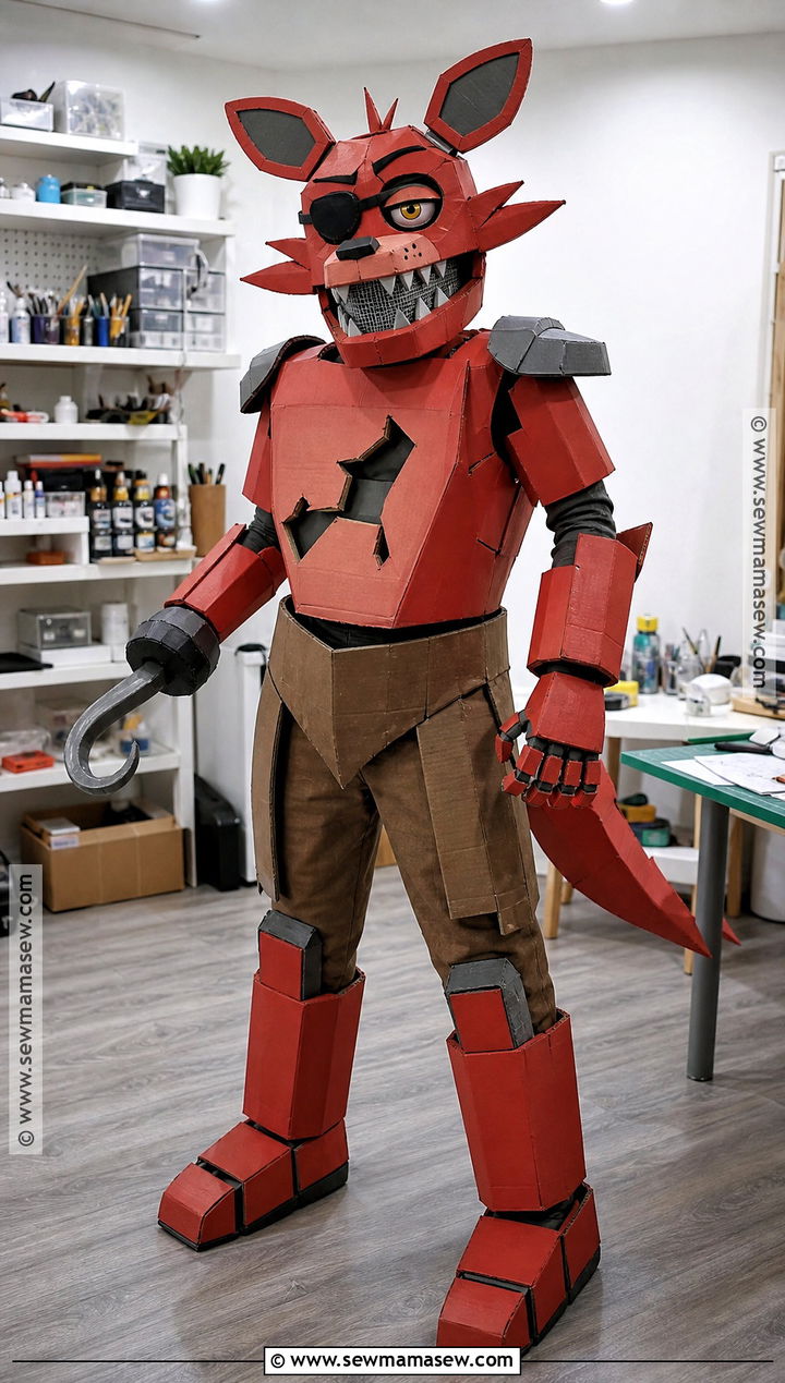 Cardboard Withered Foxy Cosplay - 30 withered foxy cosplay ideas