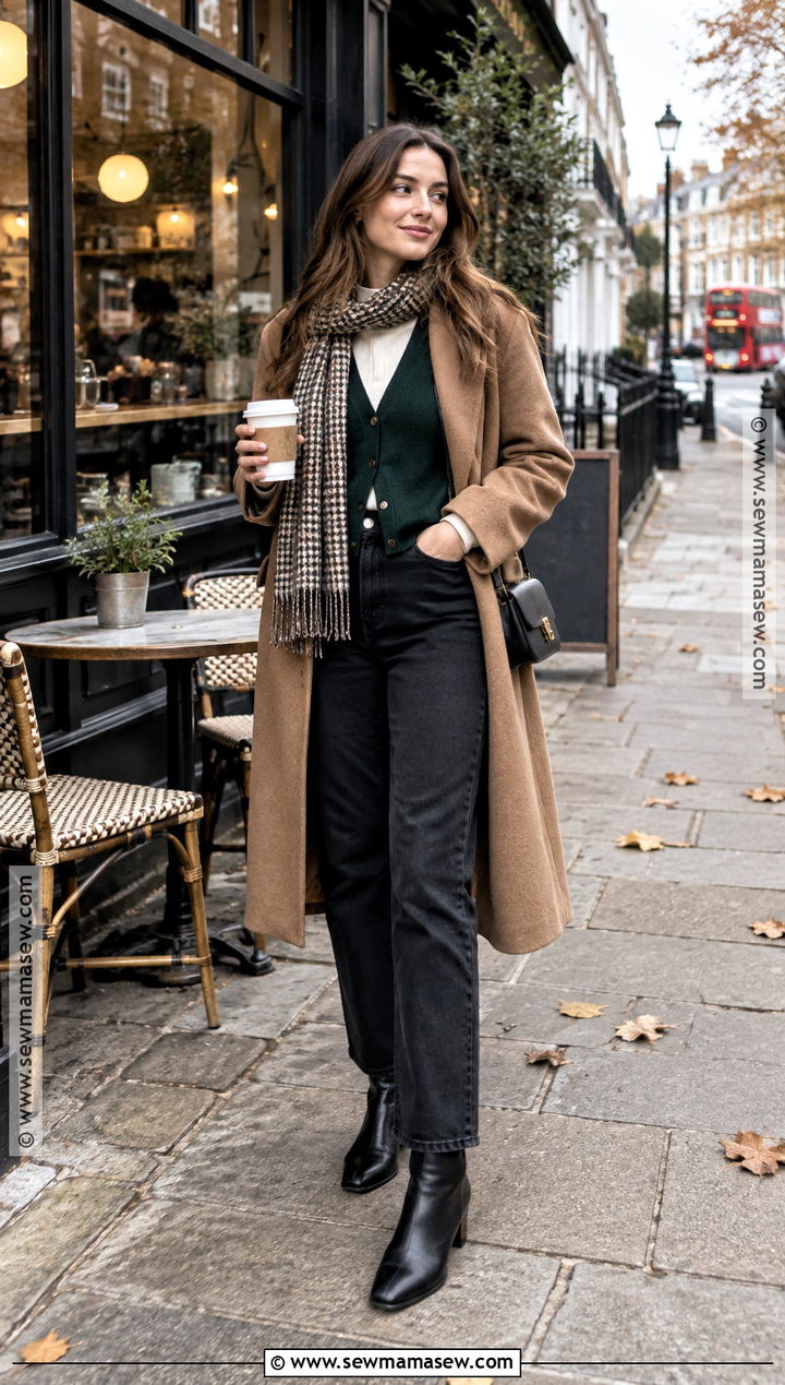 Cardigan And Black Jeans London November Outfit - 20 london in november outfits for women