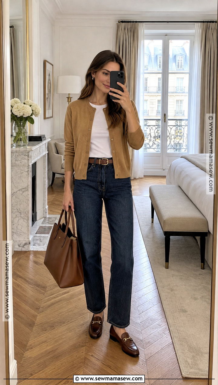 Cardigan And Dark Wash Jeans Europe Fall Outfit - 15 outfit ideas europe fall