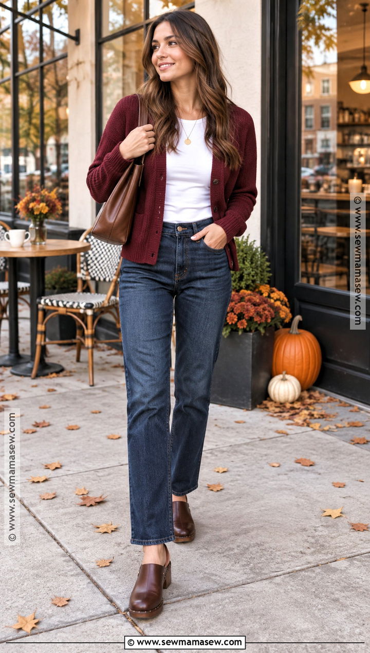Cardigan And Dark Wash Jeans Outfit - 20 November Outfits Fall Casual