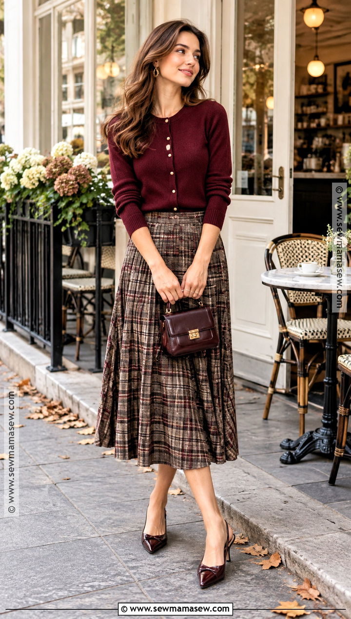Cardigan And Full Midi Skirt Fall Outfit - 15 fall 2026 inspo outfits