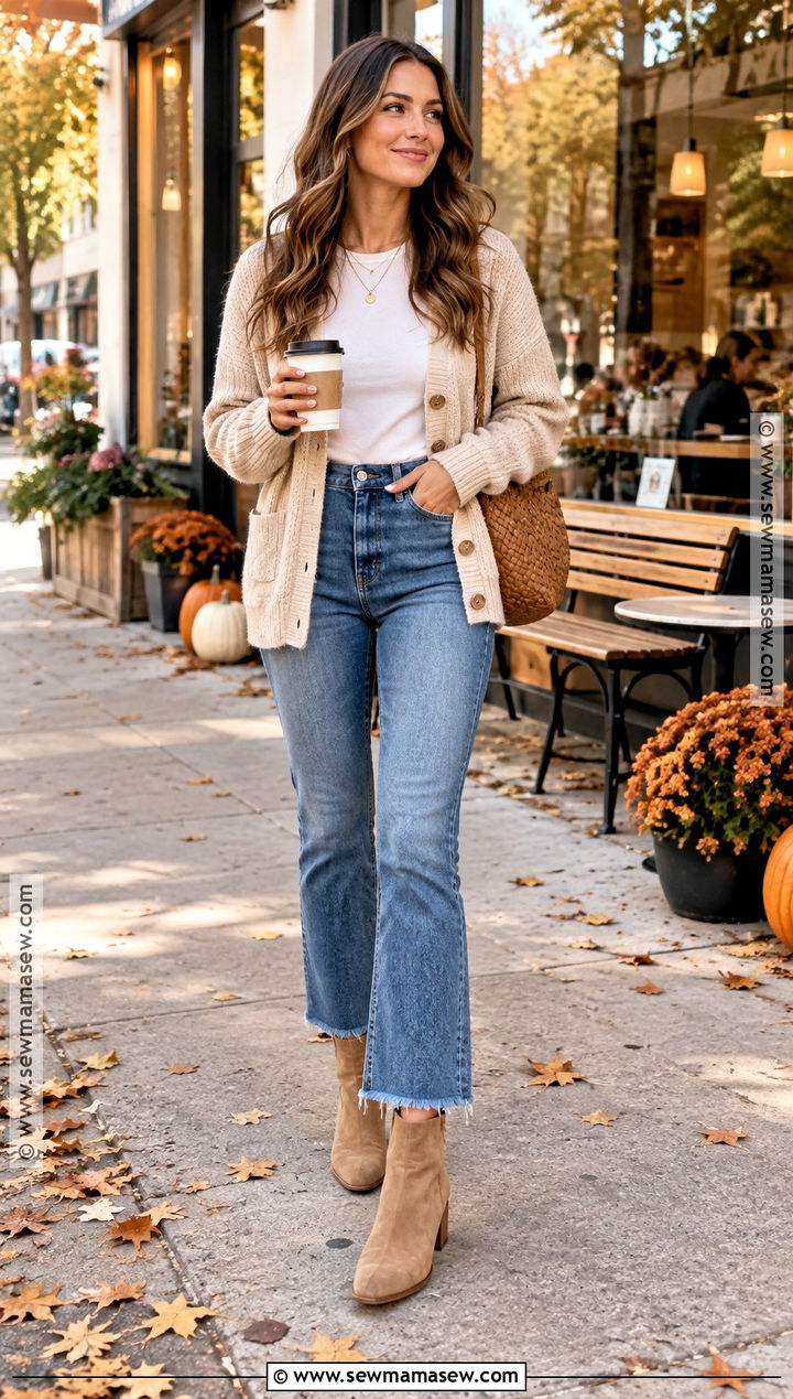 Cardigan And Jeans Fall Outfit - 15 fit fall outfits