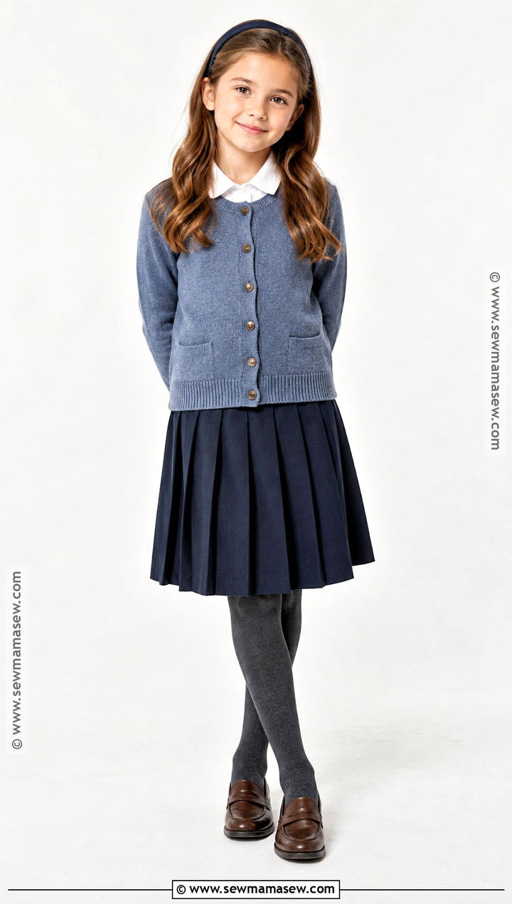 Cardigan And Pleated Skirt Fall Picture Day Outfit - 20 fall picture day outfits