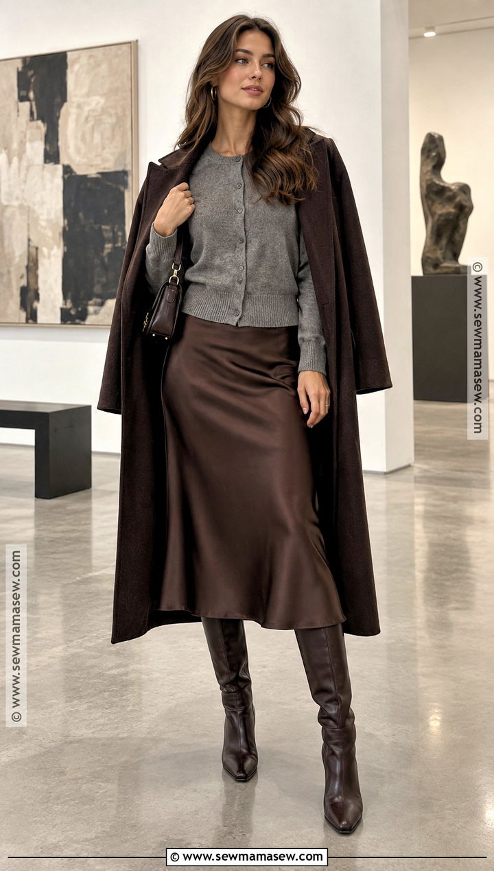 Cardigan And Slip Skirt Autumn Outfit - 20 autumn fits 2026