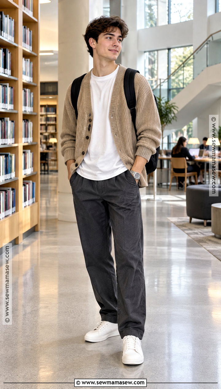 Cardigan And Trousers Back To School Outfit - 25 back to school outfits for men