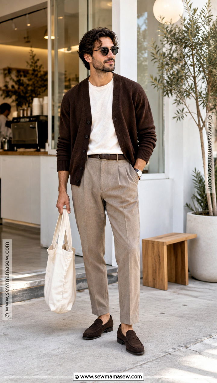 Cardigan Autumn Outfit - 15 Minimalist Autumn Outfit Ideas for Men