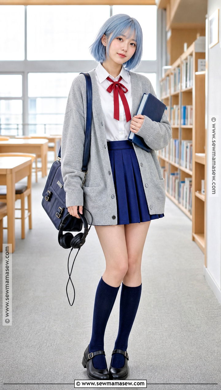Cardigan School Rei Ayanami Cosplay - 35 rei ayanami cosplay ideas