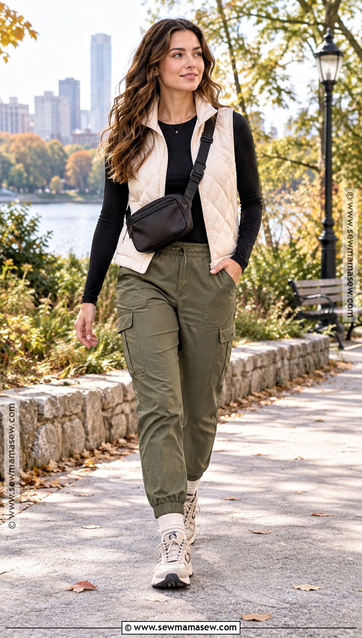 Cargo Joggers and Long Sleeve Top Athleisure Outfit - 15 athleisure outfits fall 2026
