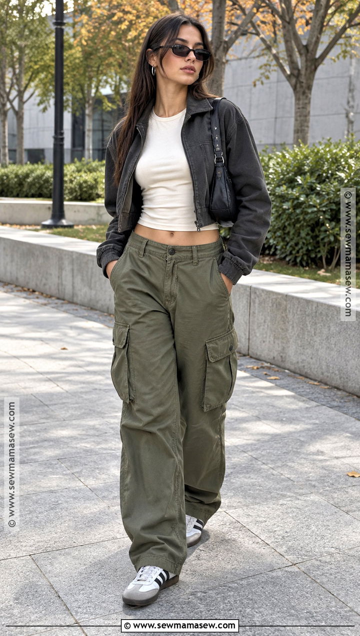 Cargo Pants And Baby Tee 2000s Fall Outfit - 25 2000 fall outfits