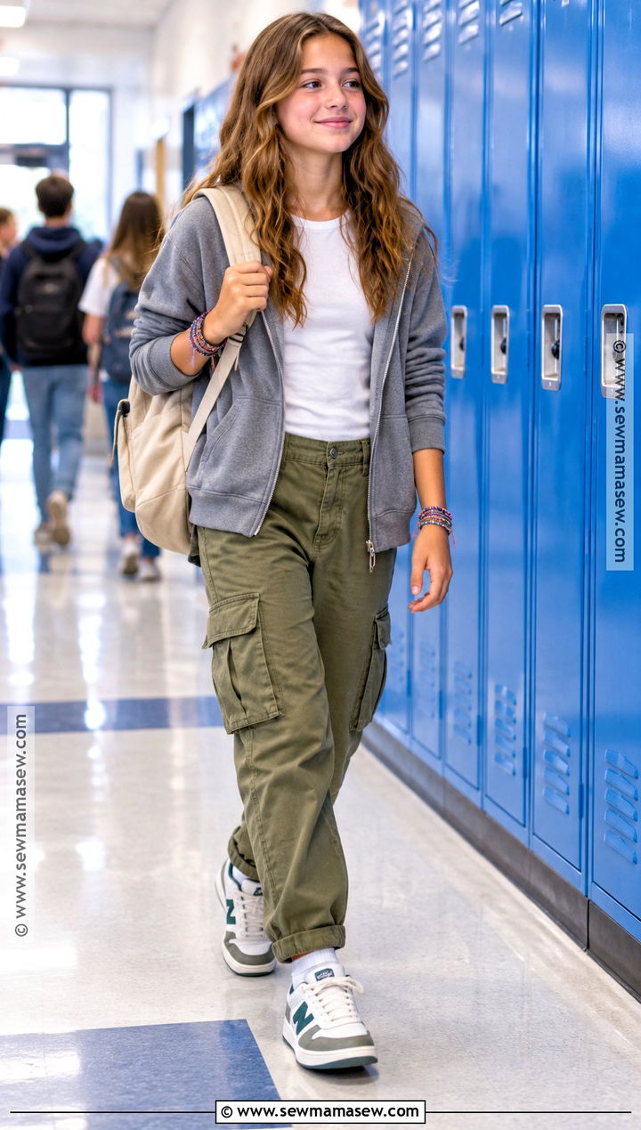 Cargo Pants And Baby Tee Outfit - 25 back to school outfits middle school 6th grade