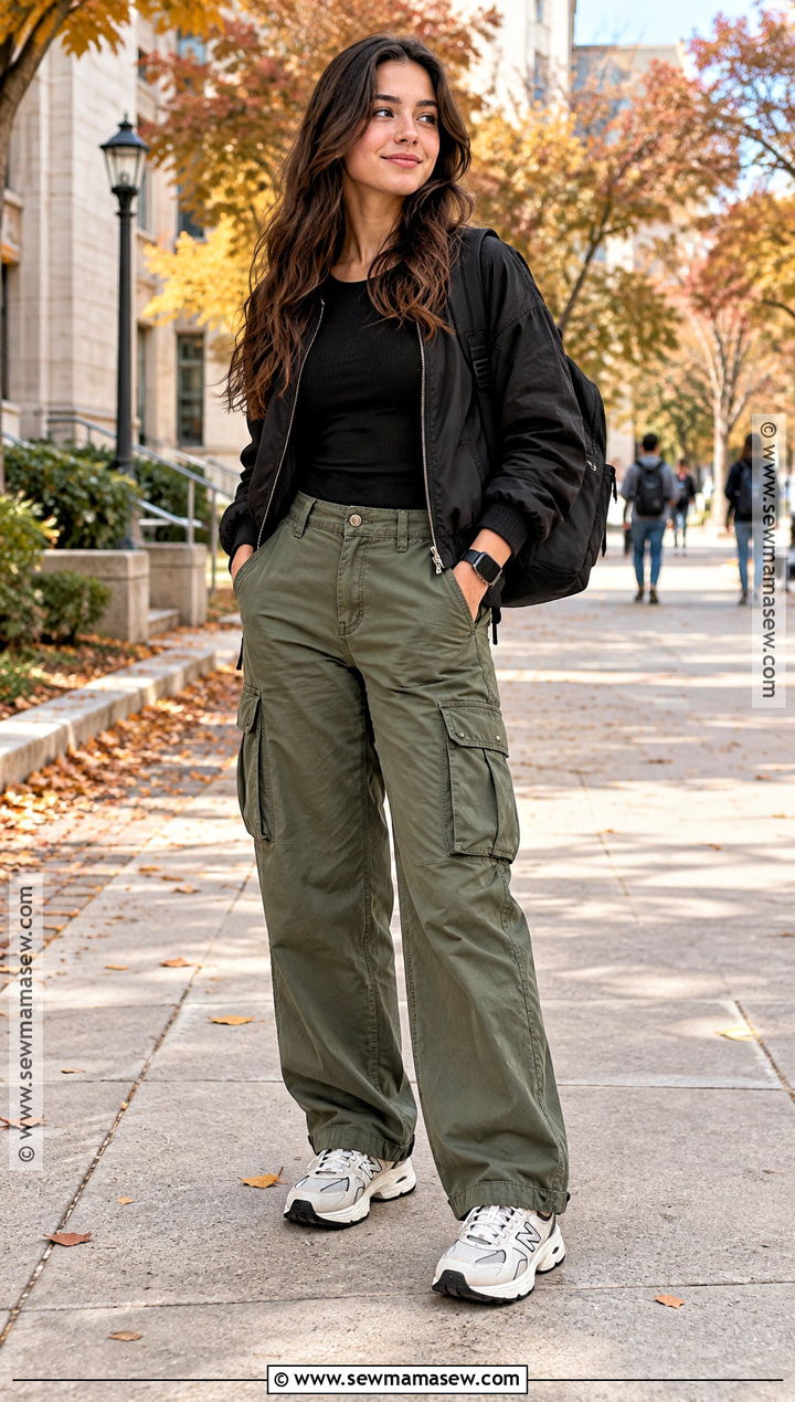 Cargo Pants And Baby Tee School Outfit - 15 Back To School Outfits Fall 2026