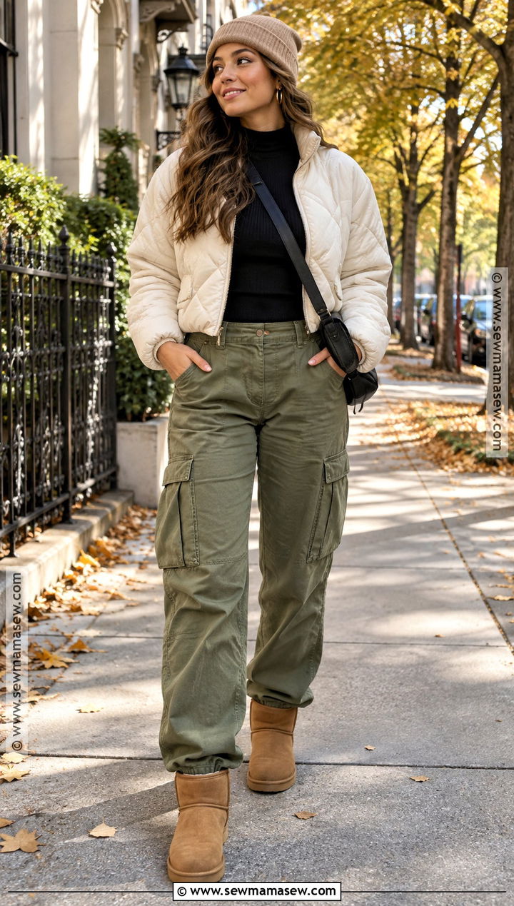 Cargo Pants And Classic Mini Ugg Outfit - 15 Fall Ugg Outfits 2026