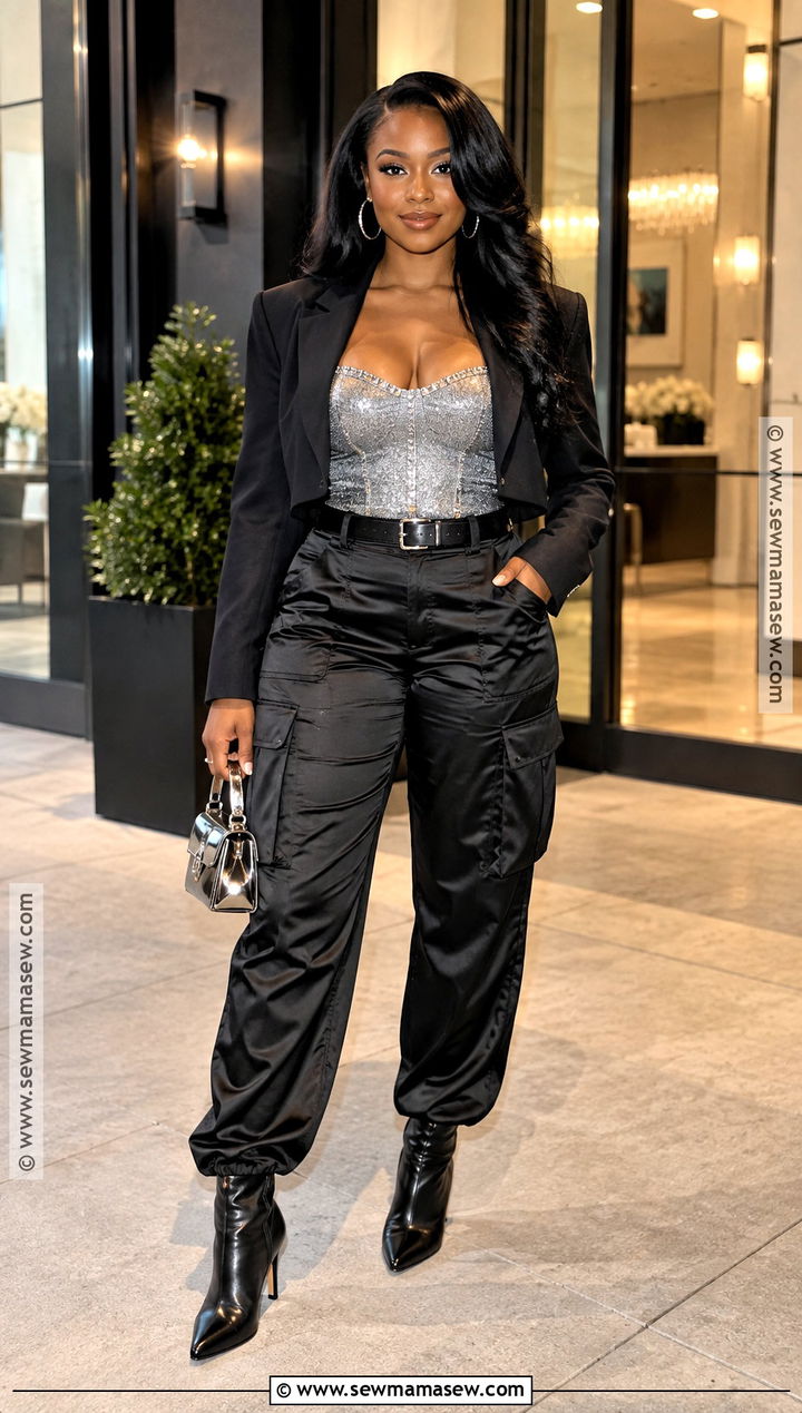 Cargo Pants And Embellished Top Birthday Outfit - 20 birthday outfits black women fall