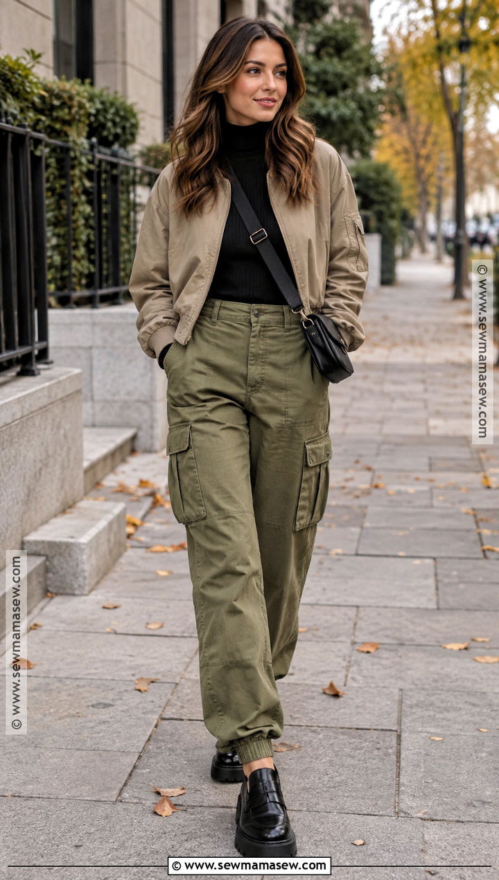 Cargo Pants And Fitted Knit Autumn Outfit - 15 Autumn Styles 2026