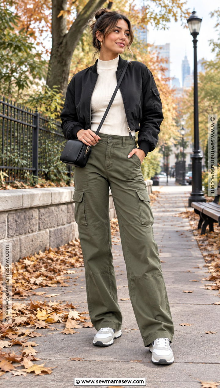 Cargo Pants And Fitted Sweater Fall Outfit - 15 fall style ideas 2026