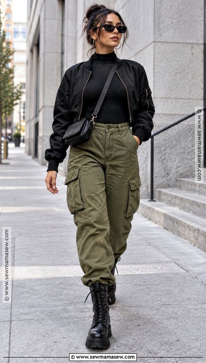 Cargo Pants And Fitted Top Fall Baddie Outfit - 25 fall fits baddie