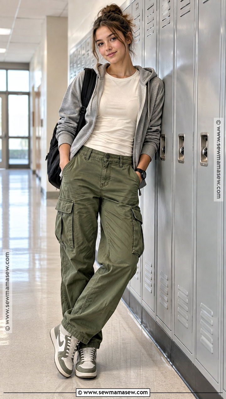 Cargo Pants And Hoodie Back To School Outfit - 15 back to school outfit list ideas