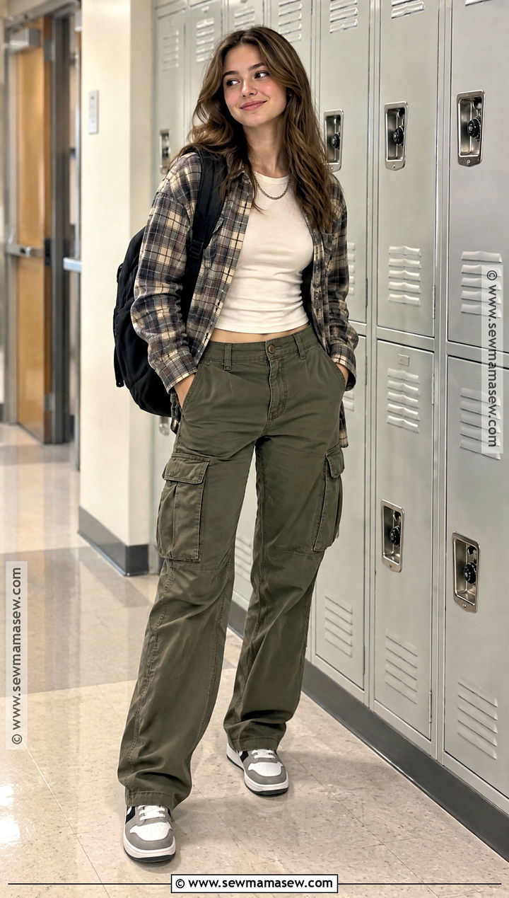 Cargo Pants Back to School Outfit - 15 Cute Backtoschool Outfits