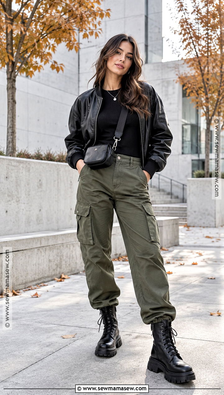 Cargo Pants With Combat Boots - 25 fall outfits boots