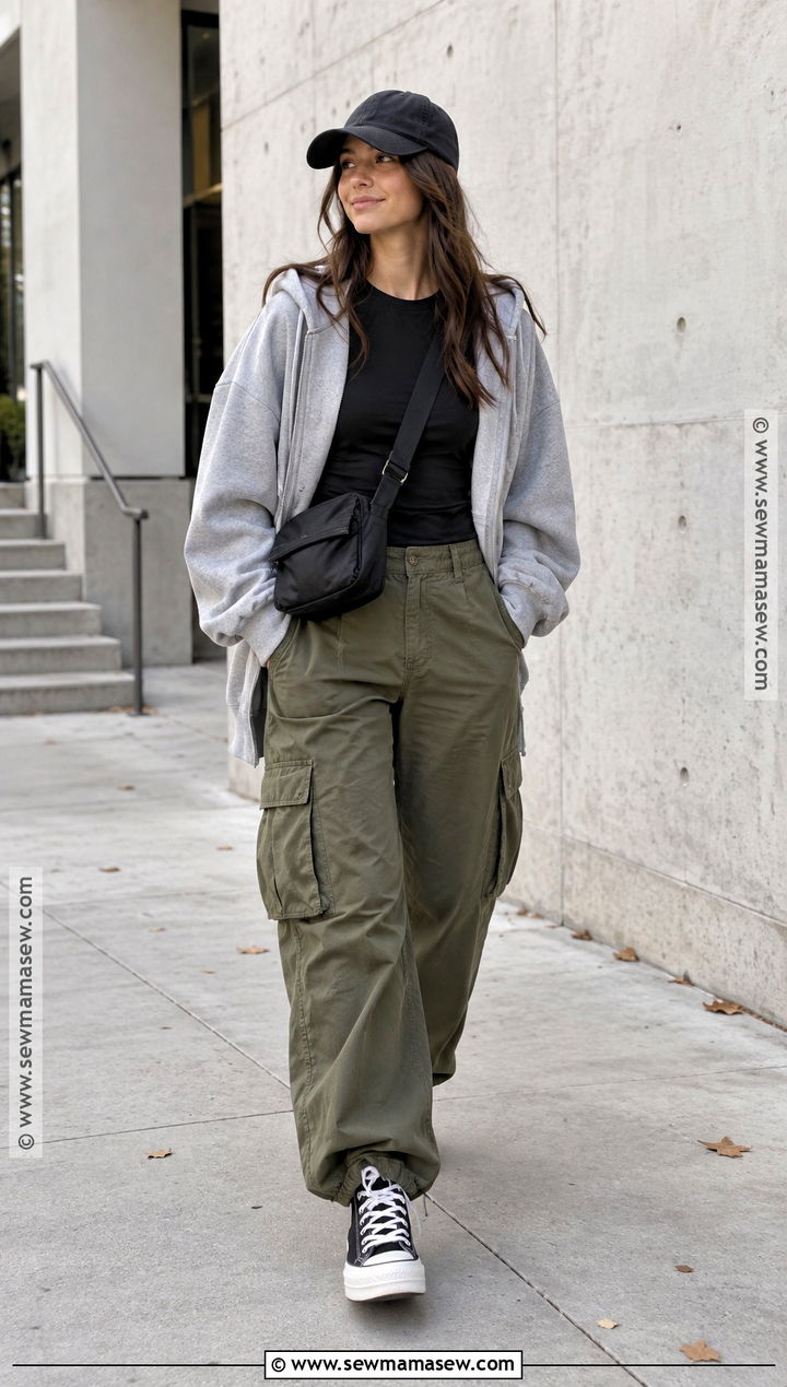 Cargo Pants and Hoodie Converse Outfit - 20 converse fall outfits