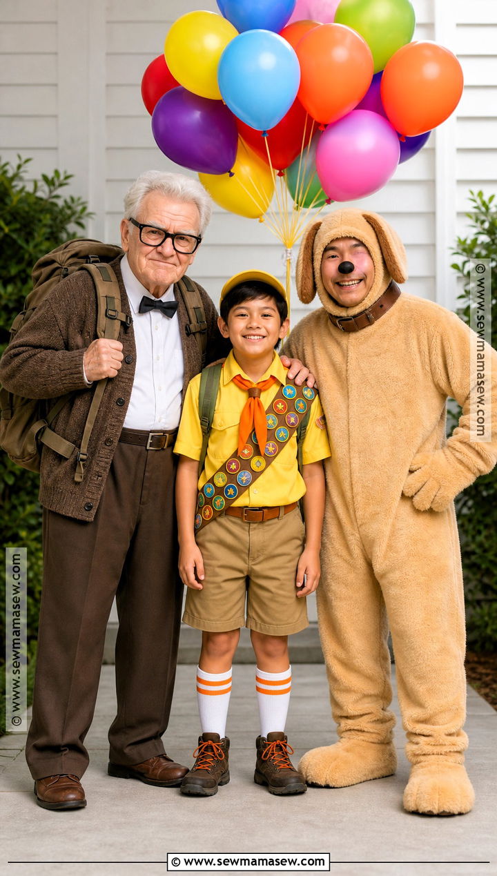 Carl Russell And Dug Costume - 30 trio disney costumes