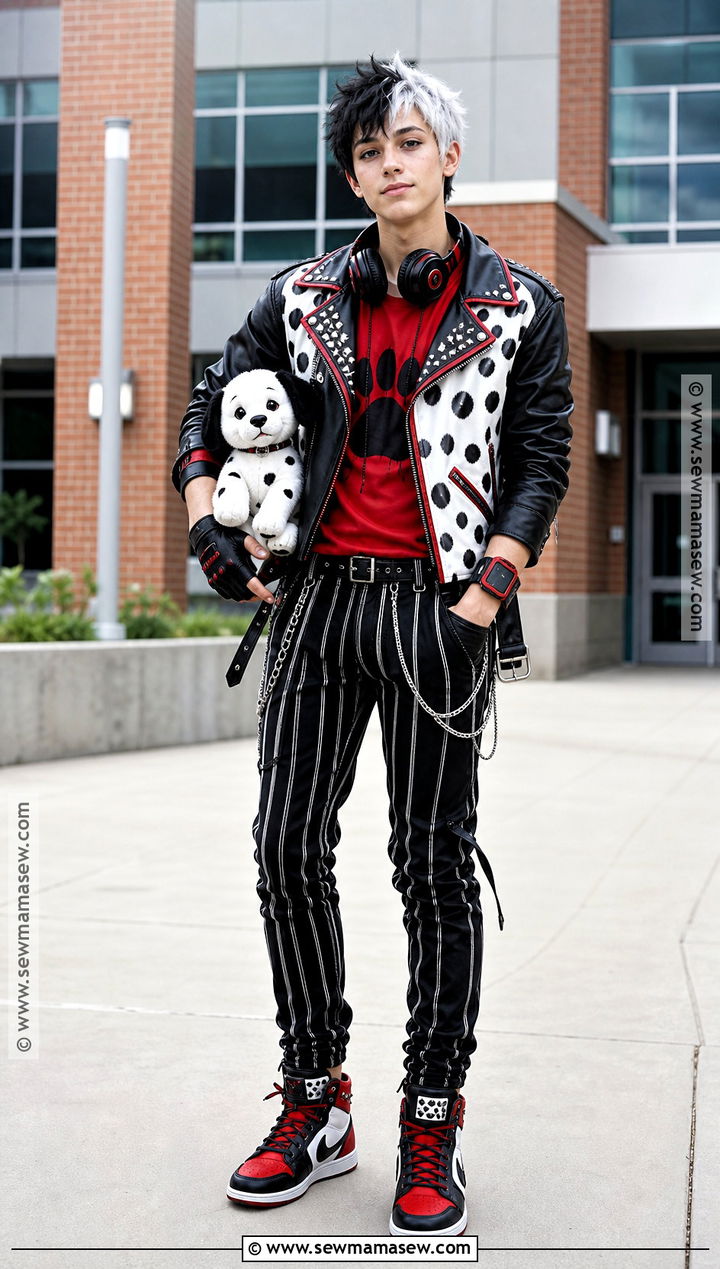 Carlos Descendants Costume With Black And White Jacket - 35 descendants costumes